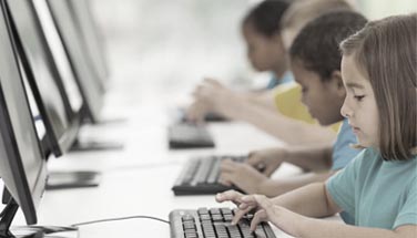 Students in a computer lab