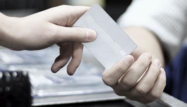 Credit card transaction taking place
